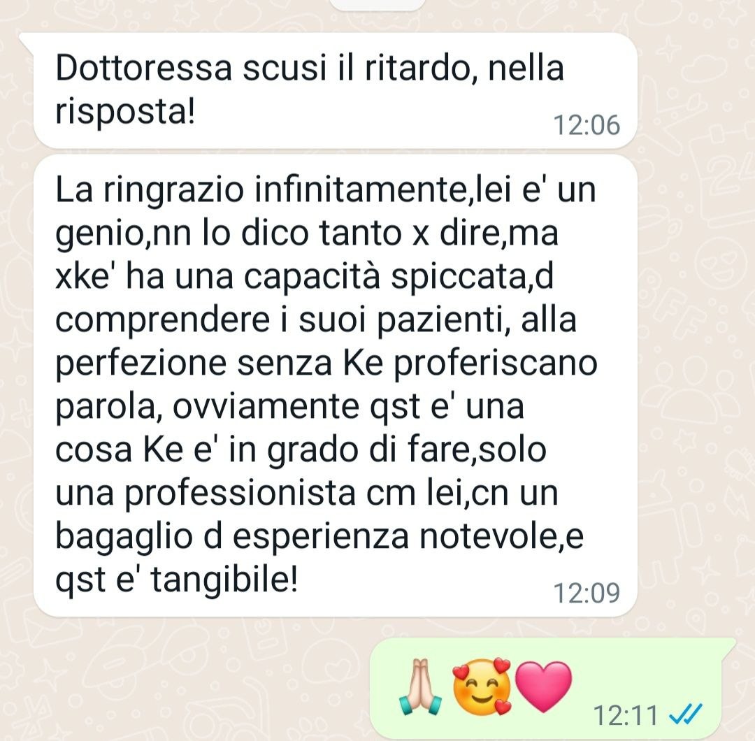 Messaggio di una paziente